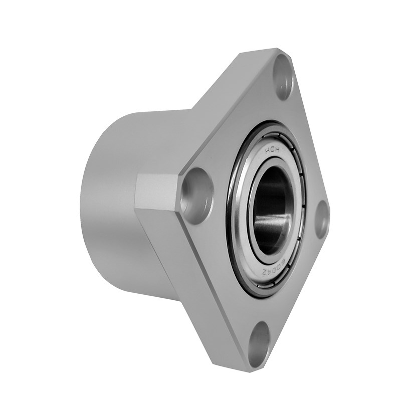 双轴承不带卡簧方法兰组件带座轴承固定轴承支座BGSCB6204 壳体铝