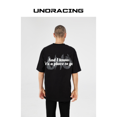 UNORACING短袖休闲黑色上衣