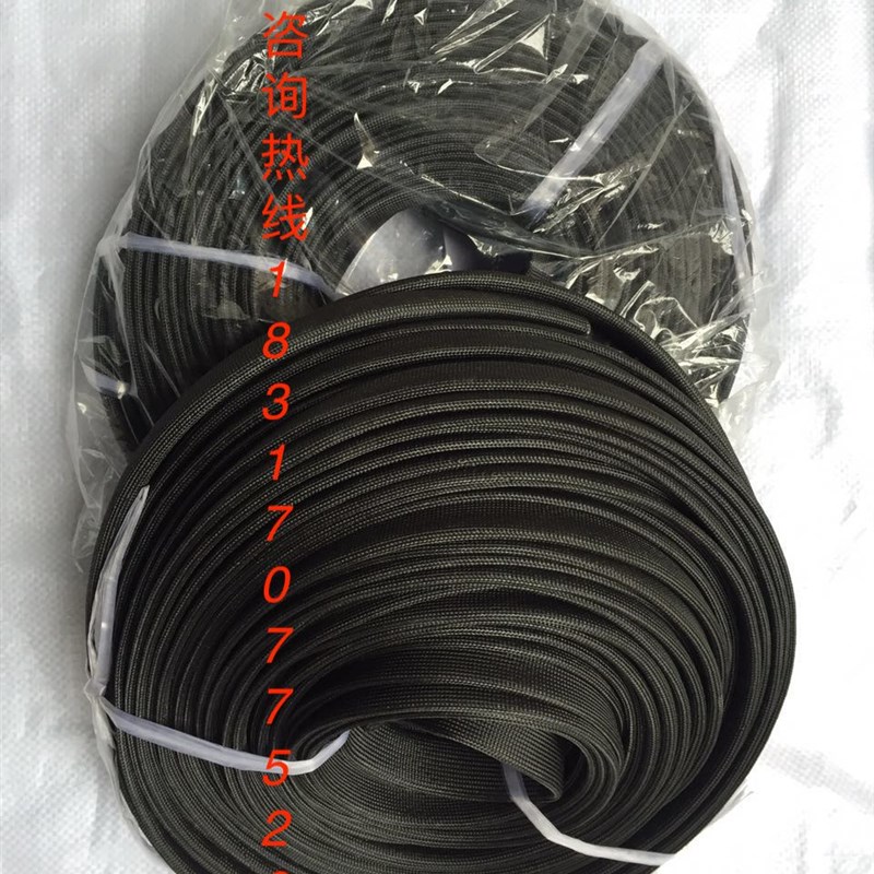 黑色定纹管黑色高温管 黄腊管 玻璃纤维套管 耐高温绝缘套管 阻燃