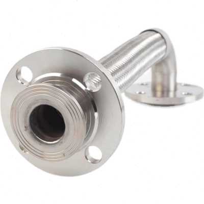 爆品不锈钢法兰式304金属软管耐腐高压高温蒸汽软连结波纹管dn2品