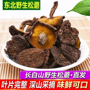 东北特产野生松蘑菇长白山松菇松蛾粘团子干货松茸牛肝菌松菇250g