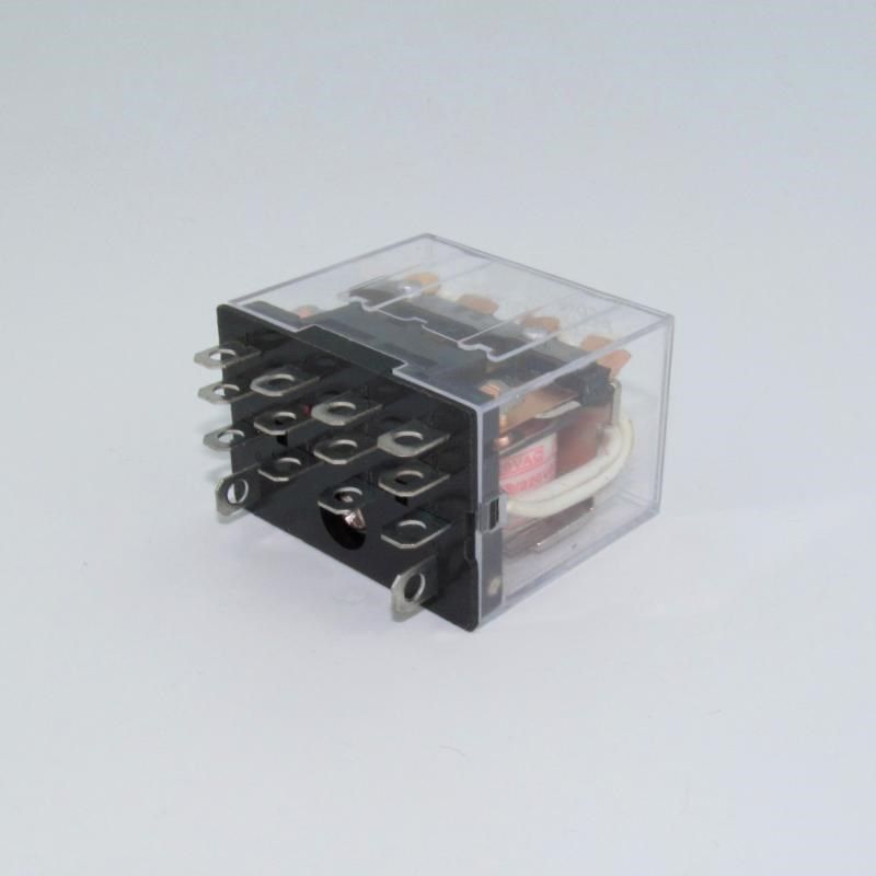 宽脚10A大电流中间小型电磁继电器4组触点HH64PL带灯14只脚LY4NJ