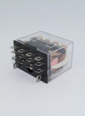 宽脚10A大电流中间小型电磁继电器4组触点HH64PL带灯14只脚LY4NJ