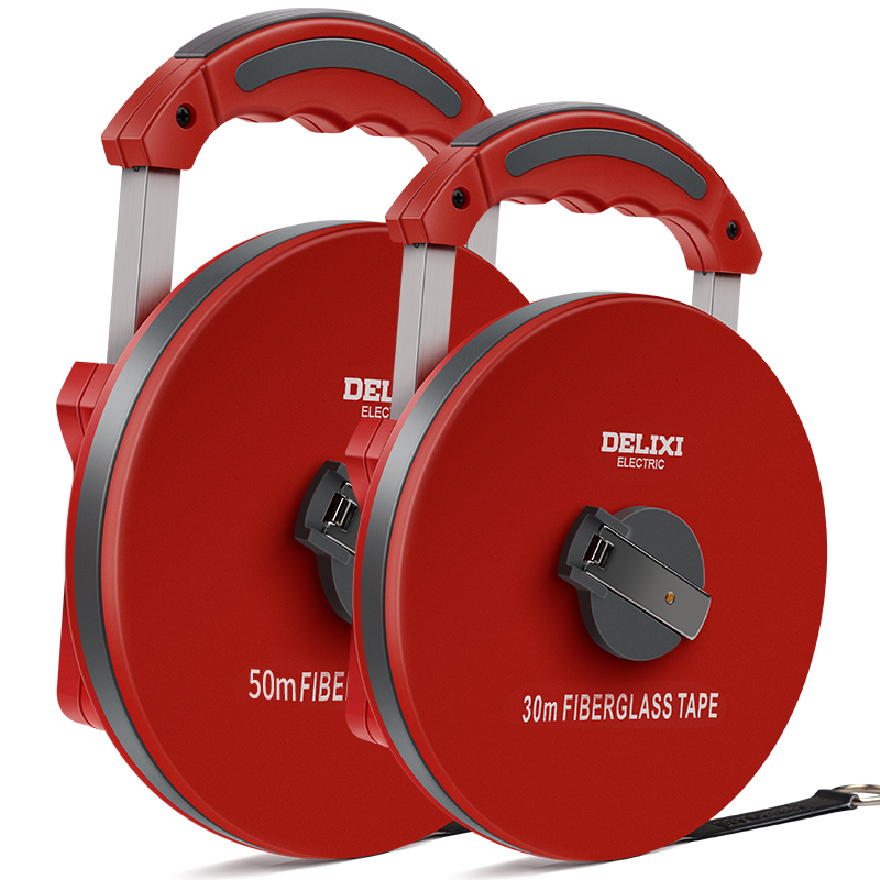 1力尺电气软尺皮卷尺米西 高x精度30/50米纤维尺子钢皮卷尺6