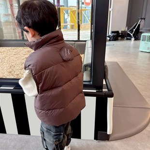 背面可爱立体爱心~品质款男童夹棉马甲2024冬季新款宝宝保暖马夹