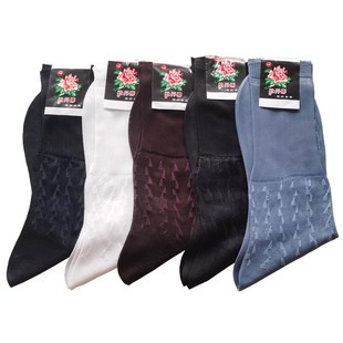 夏季双底锦纶丝袜子老式中筒卡丝袜老年人尼龙袜防勾冰凉丝袜男袜