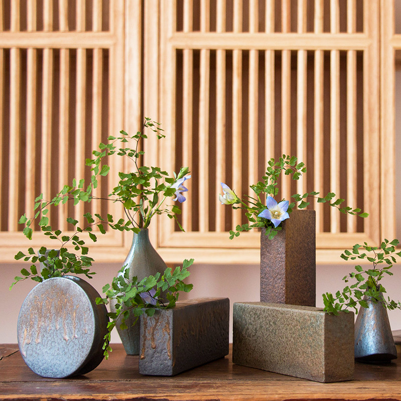 禅意日式粗陶插花器小花瓶器皿中式花器迷你水培摆件茶席插花花道,鲜花速递/花卉仿真/绿植园艺,花瓶,淘宝优惠券,粉丝福利购,淘宝优惠卷