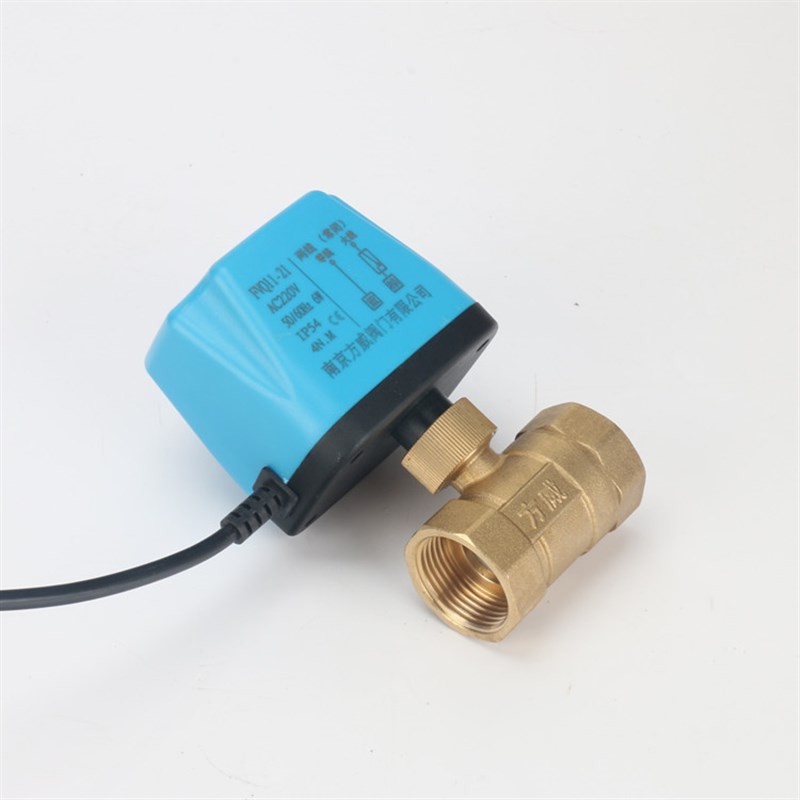 太阳能电磁阀电动ADC12V24V220V空调温控二通三通球阀常开闭球阀