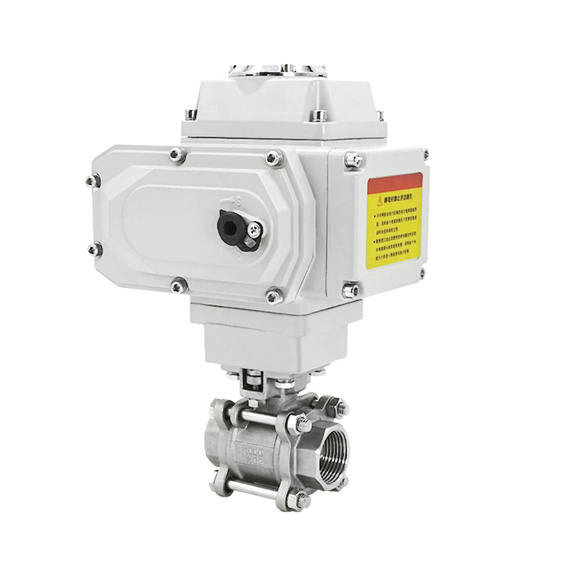 电动丝扣球阀Q911F-16P三片式口耐高温四氟PPL DN15 20 25QUA0IF