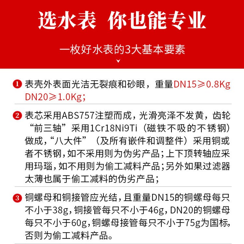 宁波4分6分DN15-50家用旋翼湿式数字总厂国标水表LXS-15E-50E
