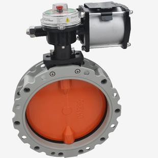 250 气动粉尘蝶阀V2FS 200 V1FS粉体蝴蝶阀单双法兰DN100 300 150