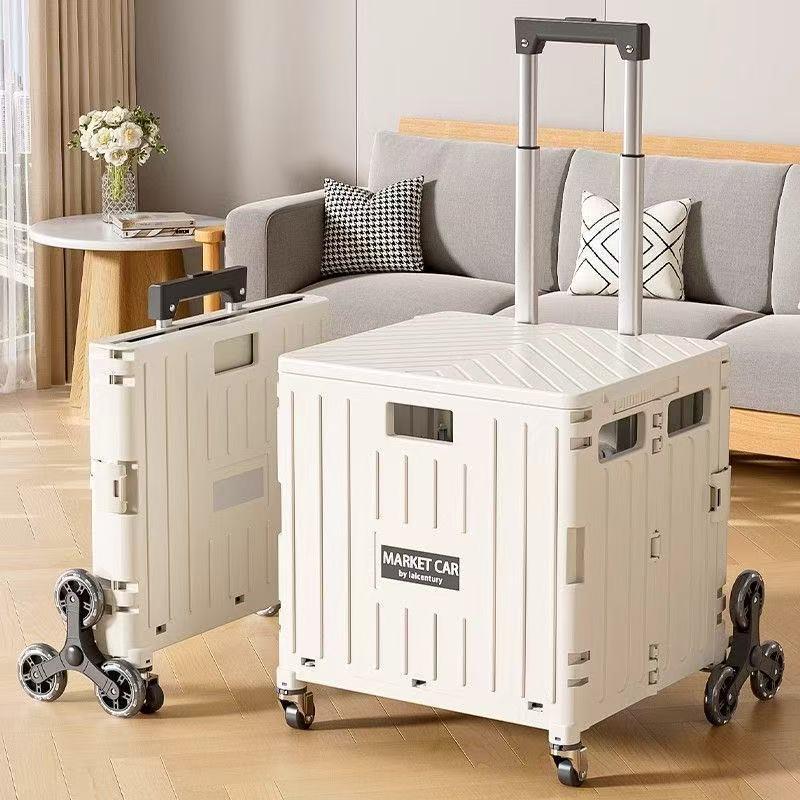 网红小推车买菜小拉车家用手拉车拖车摆摊折叠拉杆购物车快递货物