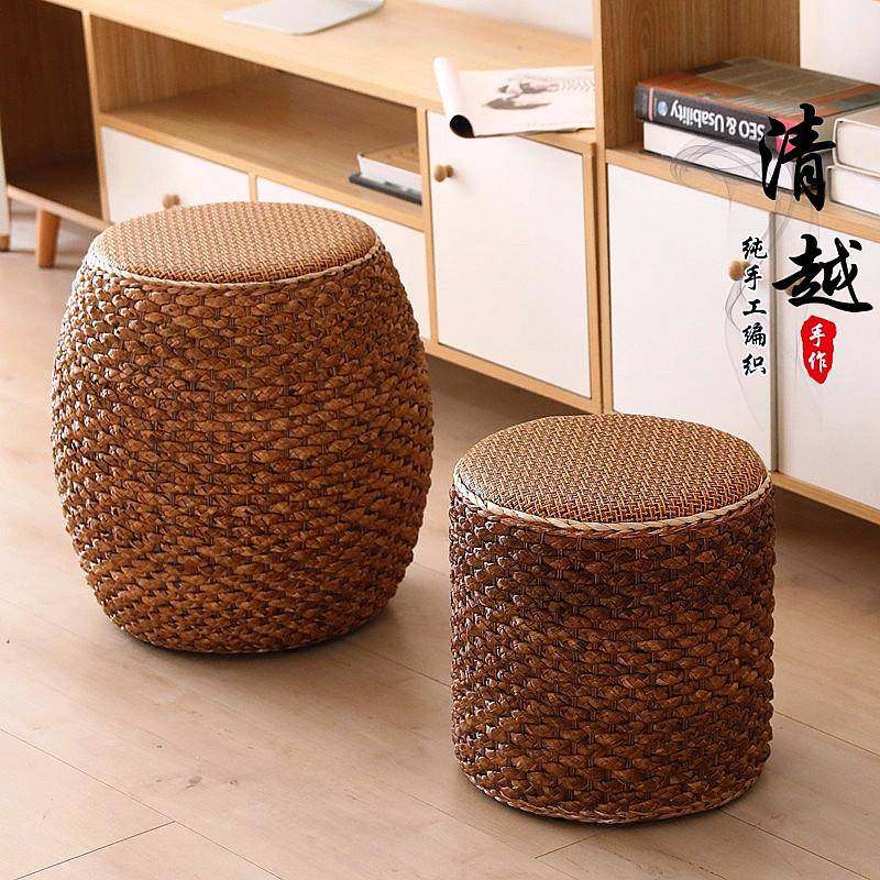 草编矮凳阳台坐凳板凳沙发凳复古茶几坐墩凳子圆凳榻榻米藤编矮凳,纺织面料/辅料/配套,纺织机械配件,淘宝优惠券,粉丝福利购,淘宝优惠卷