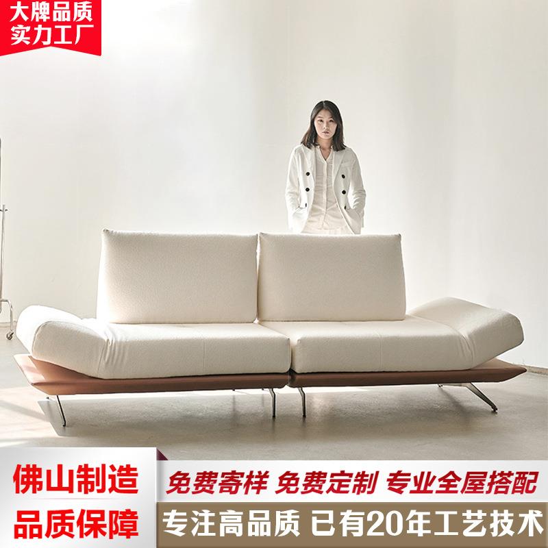 2025新款现代极简灵动岛沙发客厅家用设计师可调节多功能组合布艺