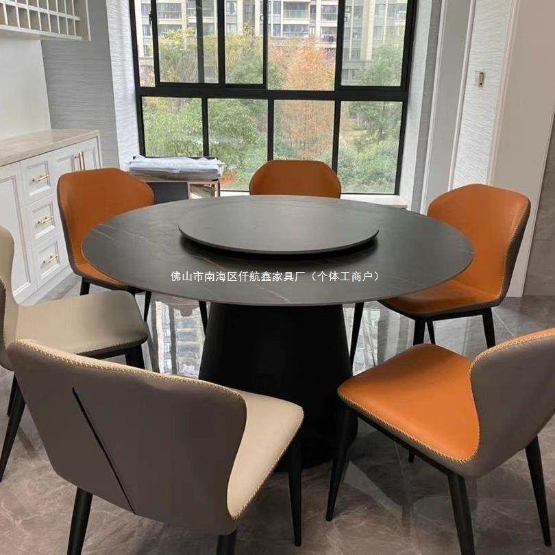 意式轻奢圆形餐桌大小户型客厅极简约圆桌内嵌转盘圆型餐桌椅组合,金属材料及制品,金属加工件/五金加工件,淘宝优惠券,粉丝福利购,淘宝优惠卷