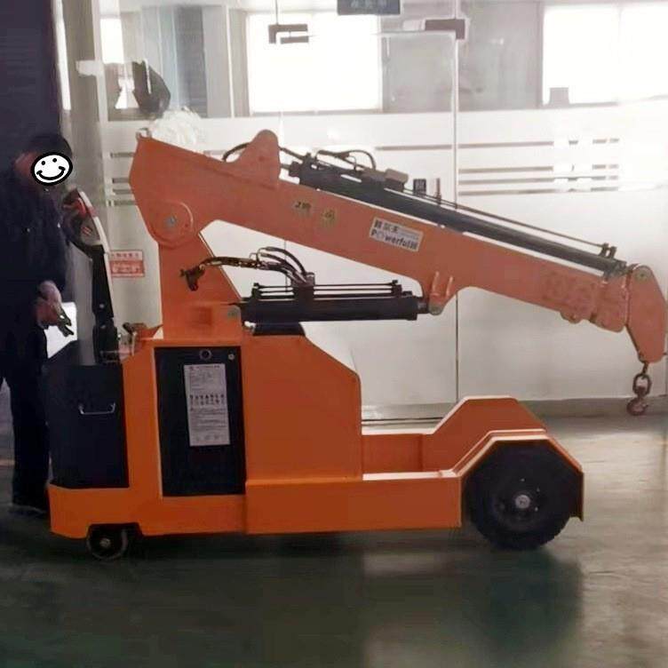 移动式电动液压小吊机2吨5米悬臂吊旋转平衡式提升机模具吊车杭州