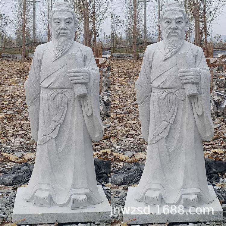 宗祠石刻古人雕塑图片景区古代人物石雕仿古石人制作价格