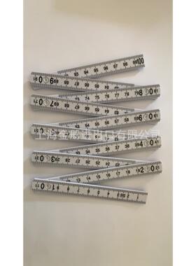 跨境ABS木工折尺1M10折白色 folding ruler 木工折叠尺十折塑料尺