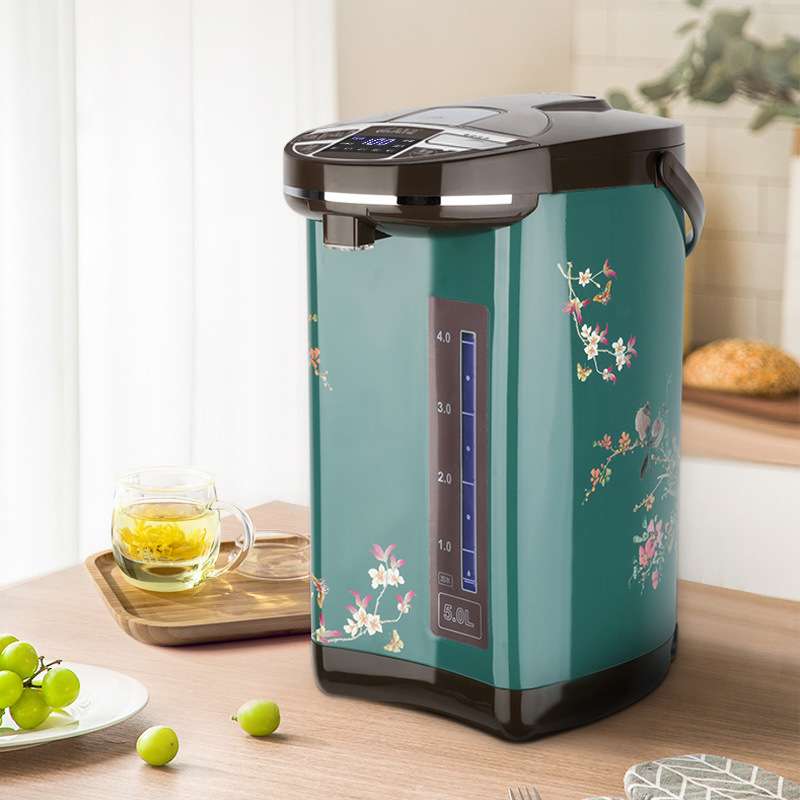 厂家直销淡黄花电热水瓶 电热水壶温度显示 恒温家用电开水瓶代发