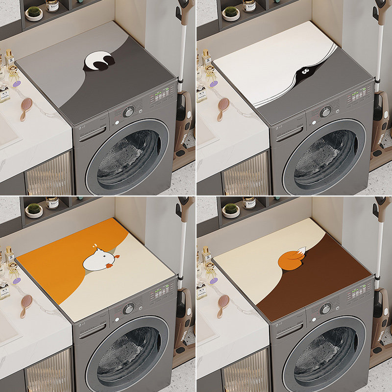 皮革滚筒洗衣机防晒罩套单双门冰箱防尘盖布垫卡通防水微波炉盖巾,居家布艺,万能盖巾,淘宝优惠券,粉丝福利购,淘宝优惠卷
