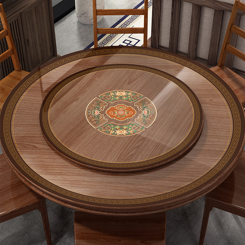 中式软玻璃圆桌桌布防水防油免洗圆形餐桌垫茶几布垫透明PVC桌垫,居家布艺,桌布,淘宝优惠券,粉丝福利购,淘宝优惠卷