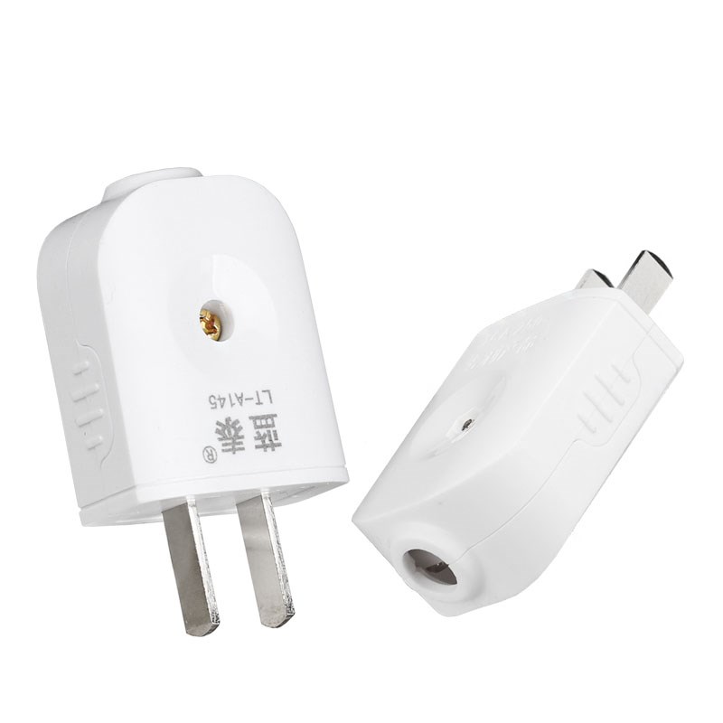 二脚转动固定10A16A工业家用电源二孔两项二眼可拆接线电源插头