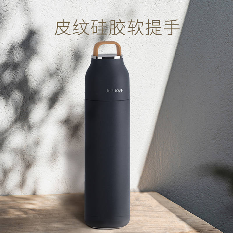 高颜值可携式可爱保温杯女士高档大容量女水杯手提简约男学生杯子