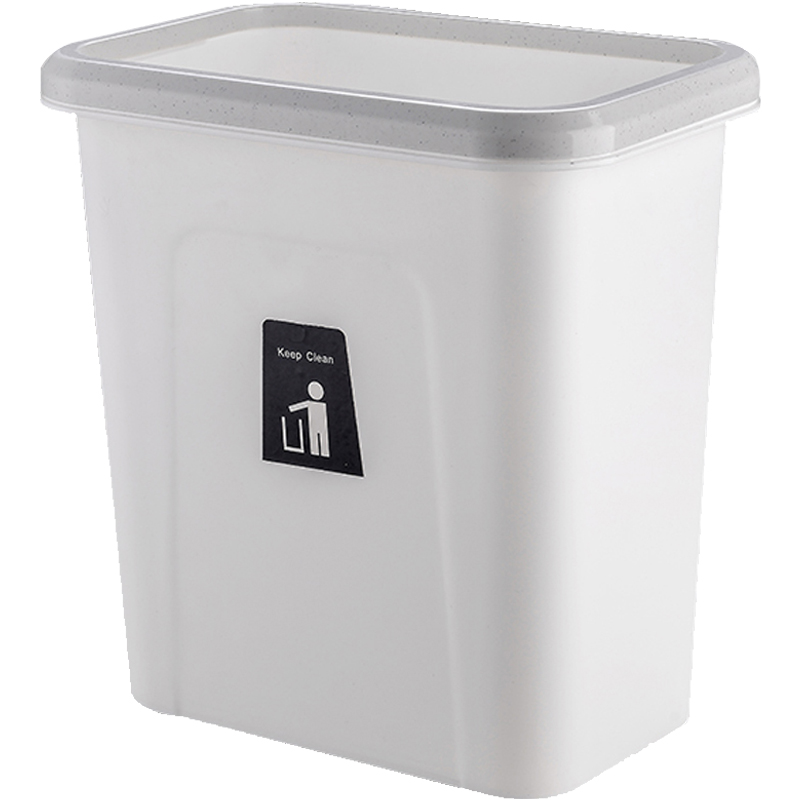 压边家用无盖壁挂式垃圾桶加厚塑料橱柜大号收纳桶厨房可挂垃圾筒