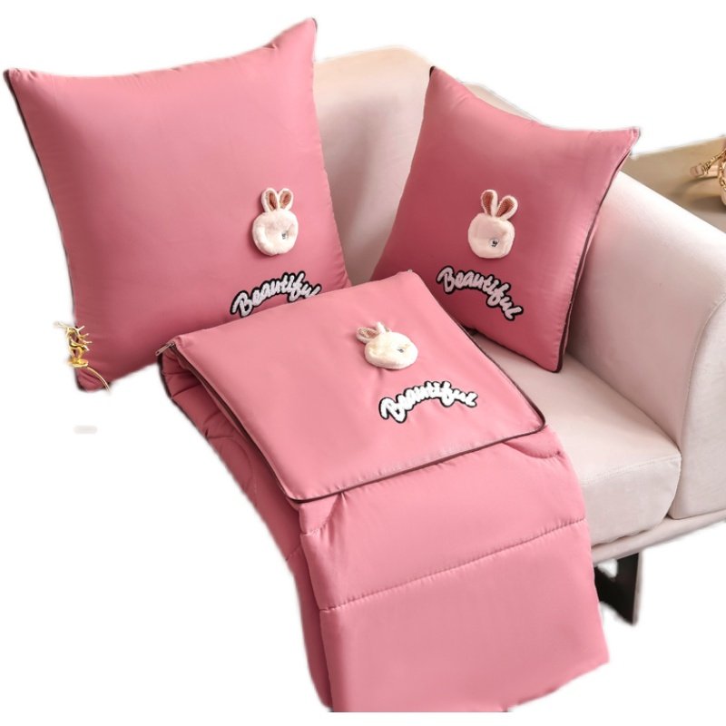 抱枕被子两用兔茸茸办公折叠午睡枕头二合一毯子沙发汽车靠枕车载,居家布艺,抱枕被,淘宝优惠券,粉丝福利购,淘宝优惠卷