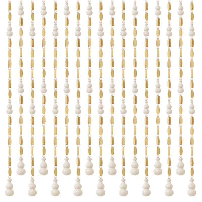 桃木葫芦珠帘竹子门帘卫生间对卧室挡煞隔断帘挂帘免打孔大门帘子