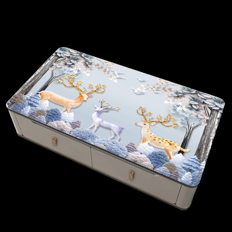 3D茶几桌布防水防油免洗浮雕视觉效果中式免洗PVC厚高档网红桌垫,居家布艺,桌布,淘宝优惠券,粉丝福利购,淘宝优惠卷