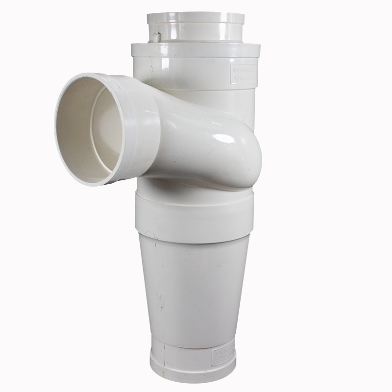 PVC110旋流三通消音内螺旋特殊单立管江合塑业预埋可调降噪旋流器