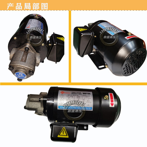 TOP11A1213A油泵电机组合三角内插式90-250W液压齿轮润滑泵摆线泵