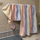 彩虹三件套毛巾浴巾干发帽珊瑚绒柔软吸水家用宿舍儿童学生情侣