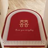 婚庆地垫家结婚进门垫喜庆入户门脚垫耐脏丝圈地毯玄关门口防滑垫