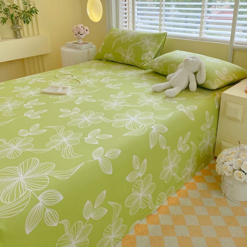 老粗布床单单件加厚帆布亚麻夏季学生宿舍单人被单枕套三件套凉席