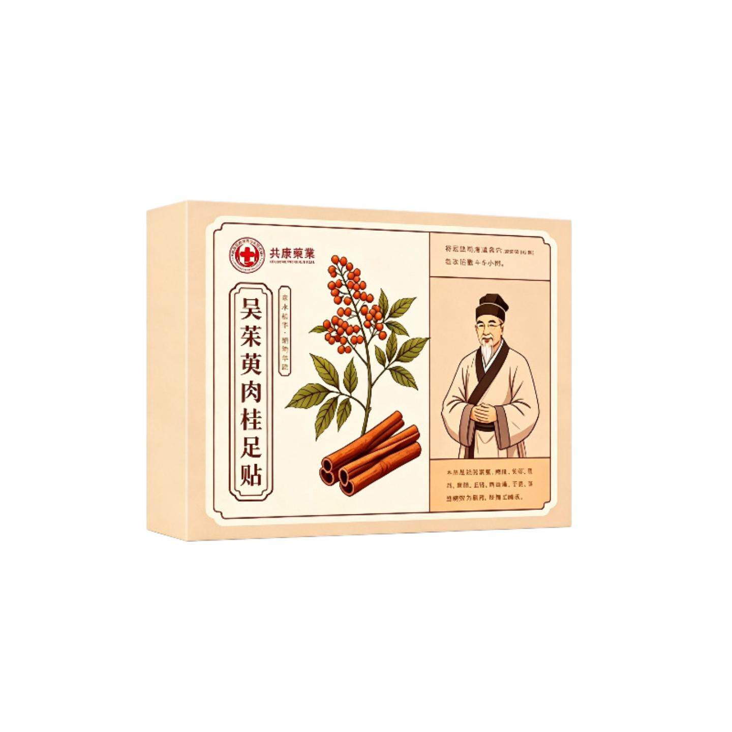 共康吴茱萸肉桂足贴草本植萃足部