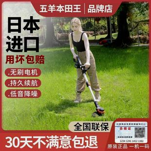小型家用多功能农用果园锄草打草锂电割草机 进口电动割草机充电式