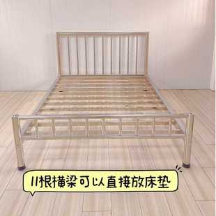 304不锈钢床1.5米加厚卧室床家用1.8米双人床环保铁艺床广东佛山