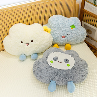新款 可爱跑跑云朵抱枕毛绒玩具公仔女生床头靠枕飘窗靠垫布娃娃