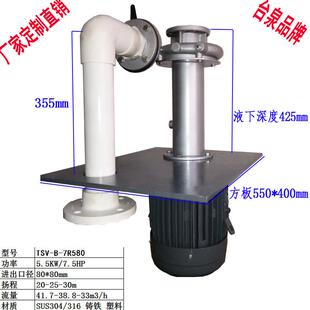 抗腐蚀304水泵 5.5KW喷淋塔耐酸碱立式 水泵 不锈钢316立式 液下泵