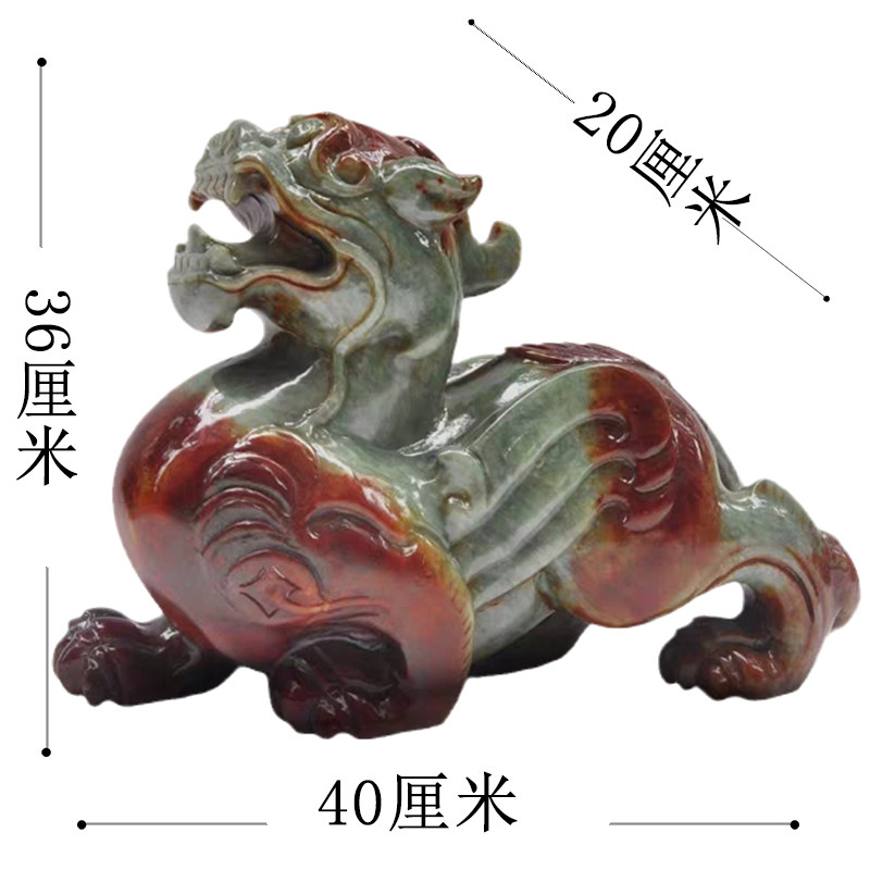 天然岫玉石雕刻貔貅大号摆件招财镇宅公司客厅办公室落地装饰动物