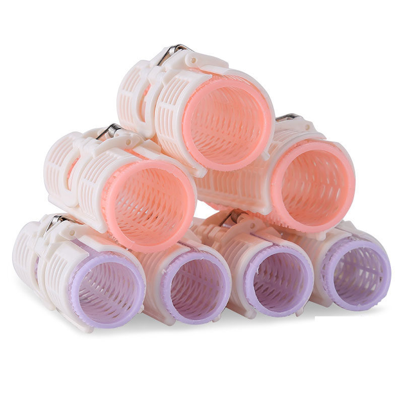 8个装塑料卷发夹空心卷发器空气刘海梨花波浪卷发筒子母夹带夹子