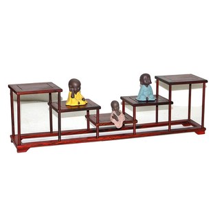 红酸枝博古架置物架茶具架摆件展示架微凹黄檀多宝阁实木中式榫卯