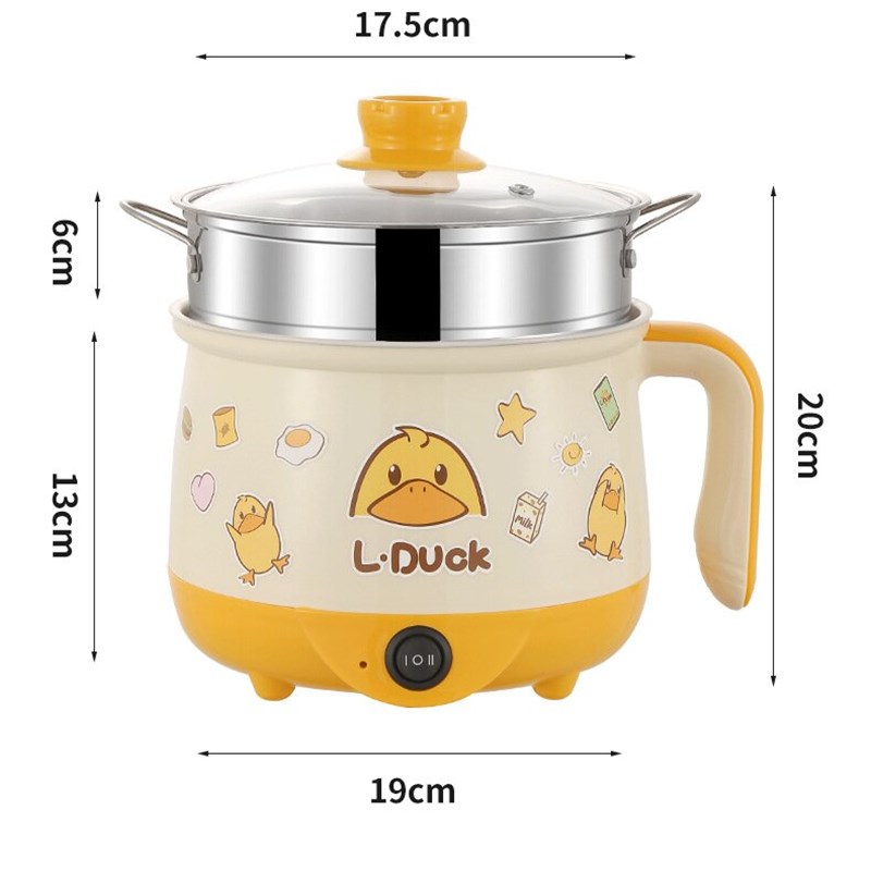 低功率电煮锅学生宿舍专用小锅多功能小型家用插电煮粥炒菜一体锅