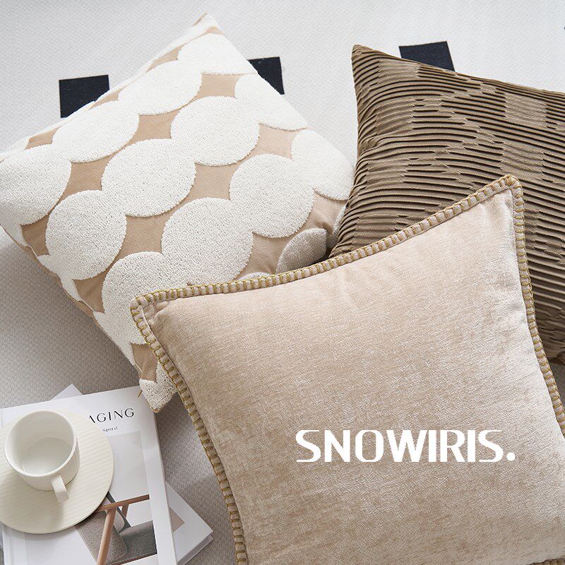 奶油色复古抱枕客厅沙发抱枕套高级感装饰靠垫含芯床上飘窗腰枕垫