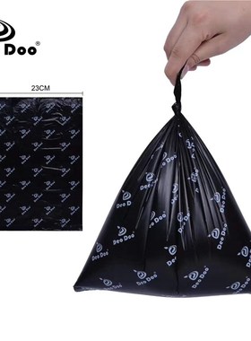 Deo Doo宠物拾便袋垃圾袋猫狗屎袋黑色环保可降解狗狗捡屎袋加厚