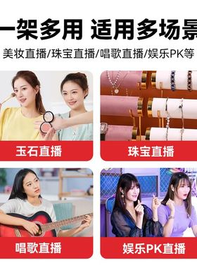 桌面金属方形手持麦克风话筒支架台式升降直播K歌电容麦防震架子