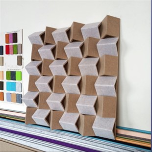 声学扩散吸音板二次余数消除回声增加漫反射环保阻燃聚酯纤维材质