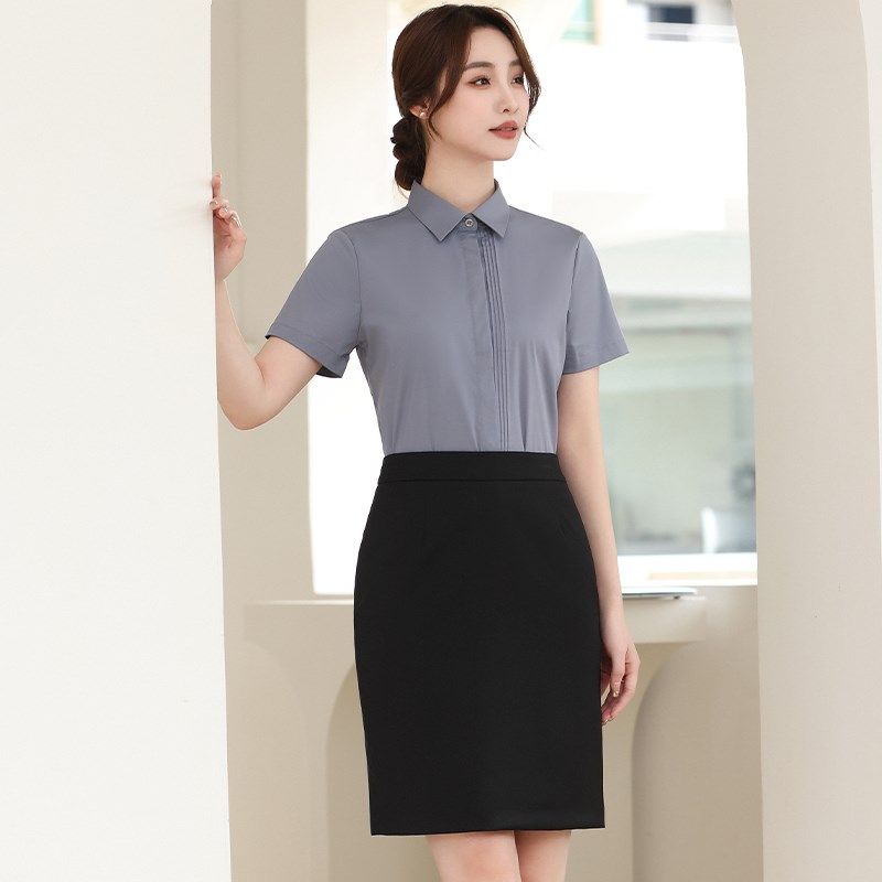 职业裙半身裙西装面料女西裙半裙夏款黑色一步裙包裙短裙工作裙子